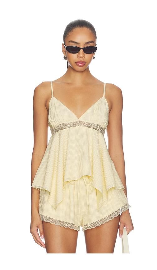 tularosa madeyln top in yellow. - size l (also in xs, s, m)