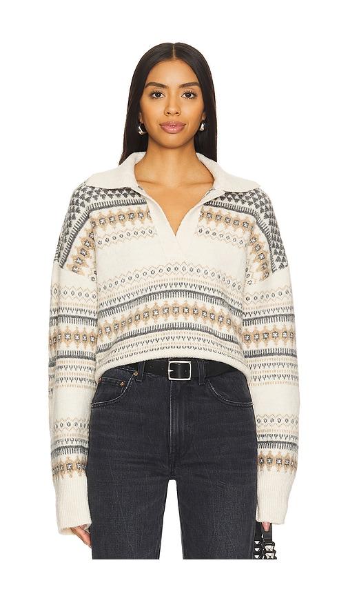 tularosa maliah fairisle sweater in ivory. - size l (also in xs, s, m)