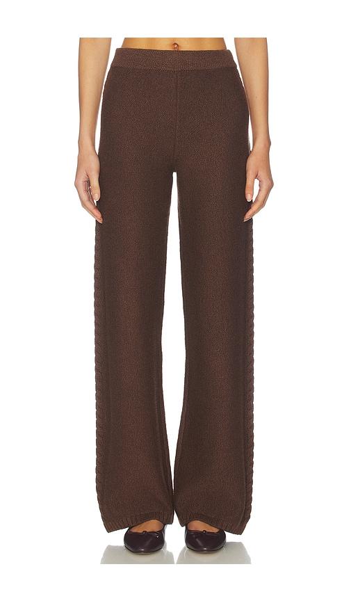 tularosa marcella rib pant in chocolate. - size m (also in s, xs, xxs)