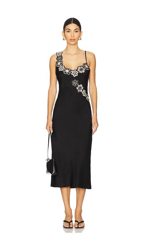 tularosa melani midi dress in black. - size m (also in xs)