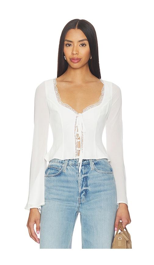 tularosa mia top in white. - size l (also in xs, xxs, s, m, xl)