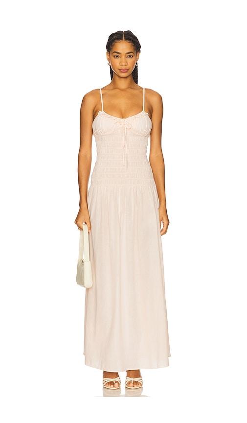 tularosa mila maxi dress in blush. - size m (also in xxs, s, xl)