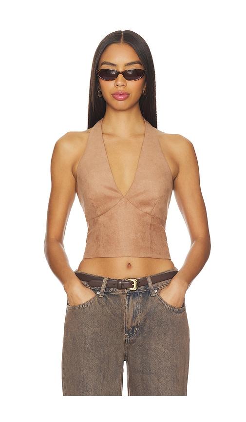 tularosa patrice top in tan. - size m (also in xs, s, xl)
