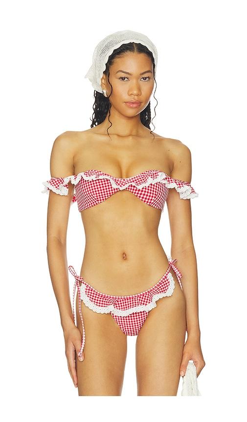 tularosa pearla top in red. - size l (also in xs, s, m, xl)