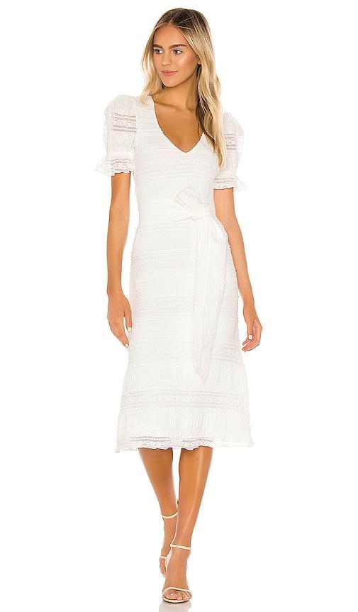 tularosa quinn midi dress in white. - size m (also in s)