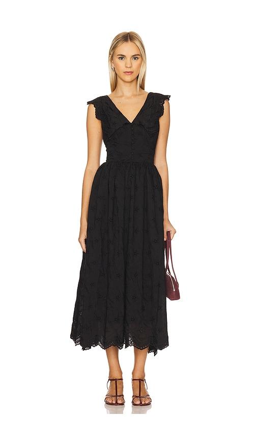 tularosa sofie midi dress in black. - size m (also in xs, xxs)