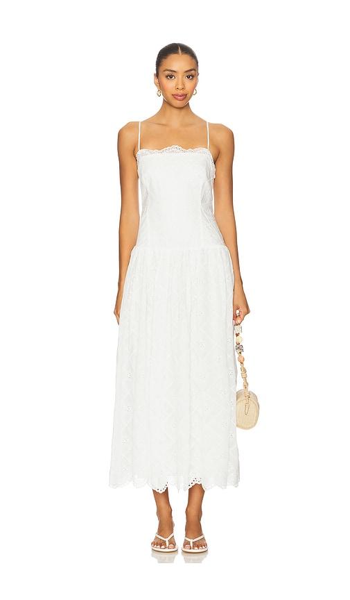 tularosa sofiya midi dress in white. - size l (also in s)