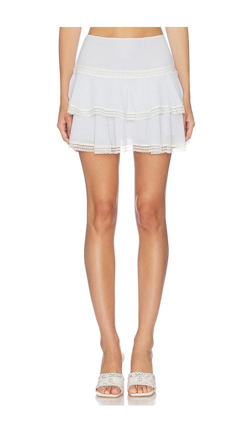 tularosa solia mini skirt in baby blue. - size m (also in s, xl, xs, xxs)