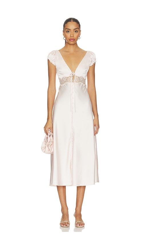 tularosa sophia midi dress in rose. - size l (also in xxs)