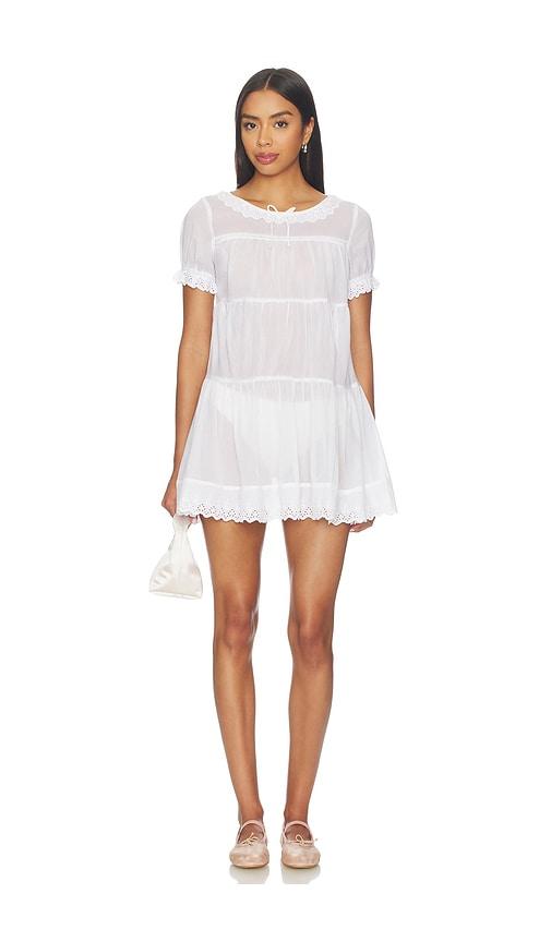 tularosa tivona mini dress in white. - size l (also in xs)
