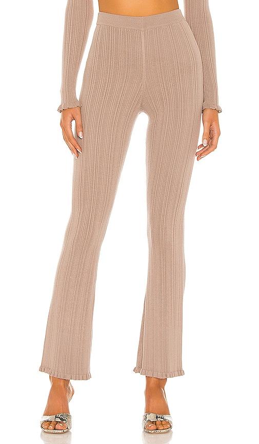 tularosa variegated rib pant in taupe. - size l (also in xxs, xs)