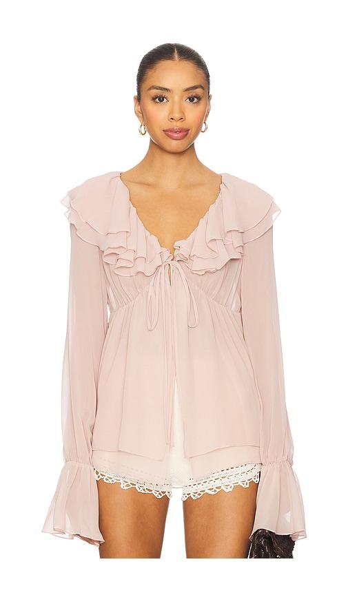 tularosa vianna top in pink, purple. - size l (also in xxs, xs, s, m, xl)