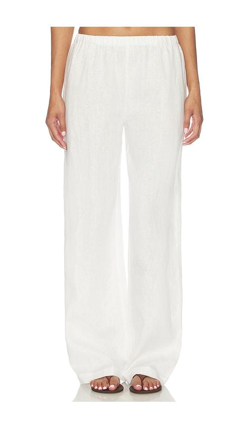 tularosa wilma linen pant in white. - size l (also in xs, xxs)