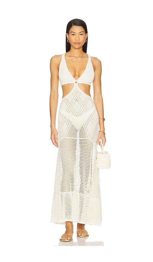 tularosa yolanda knit dress in ivory. - size l (also in m, s, xl)