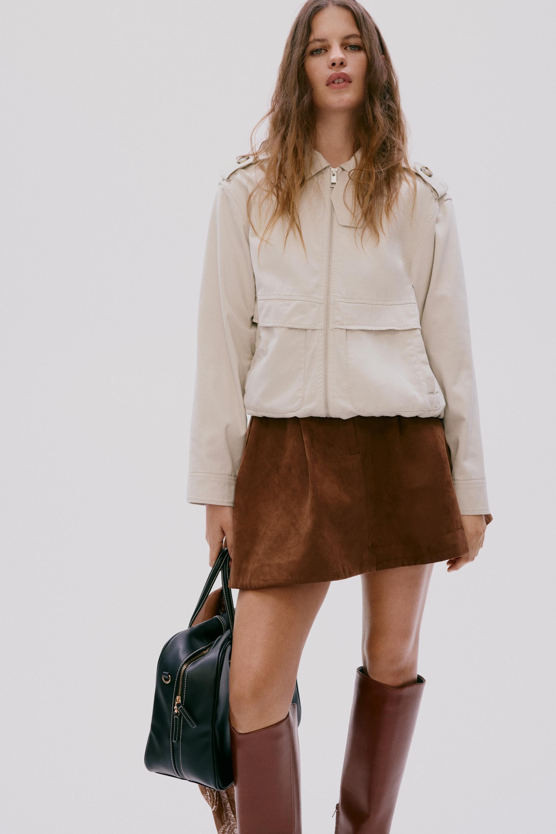 twill jacket with collar