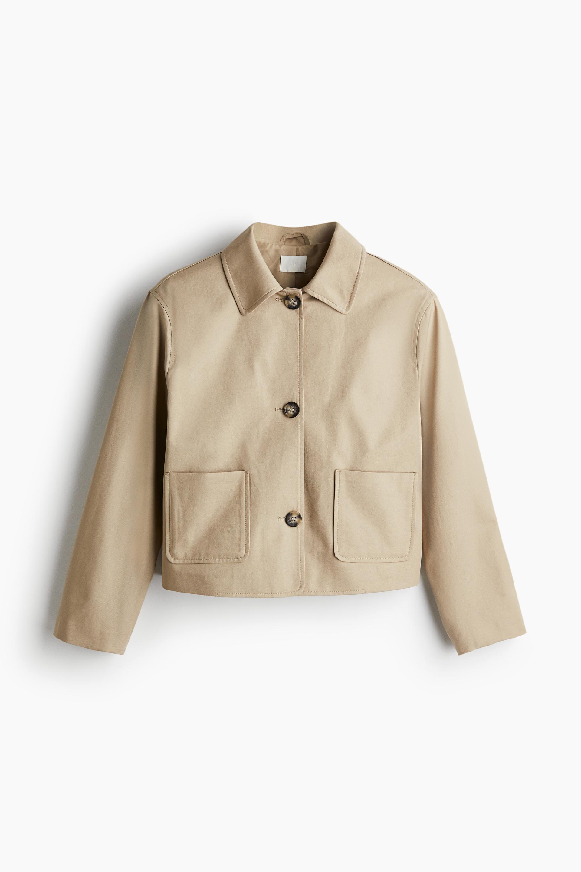 twill jacket with collar