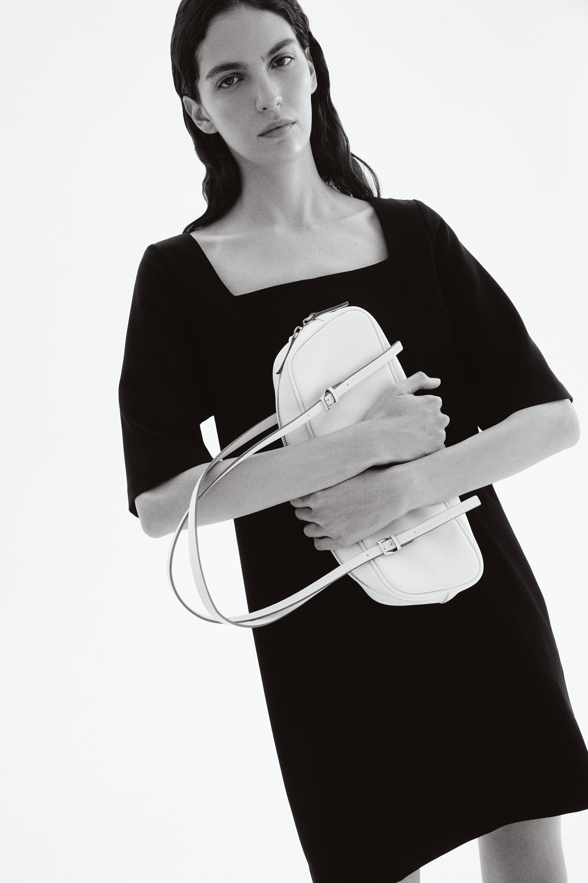 twill shift dress