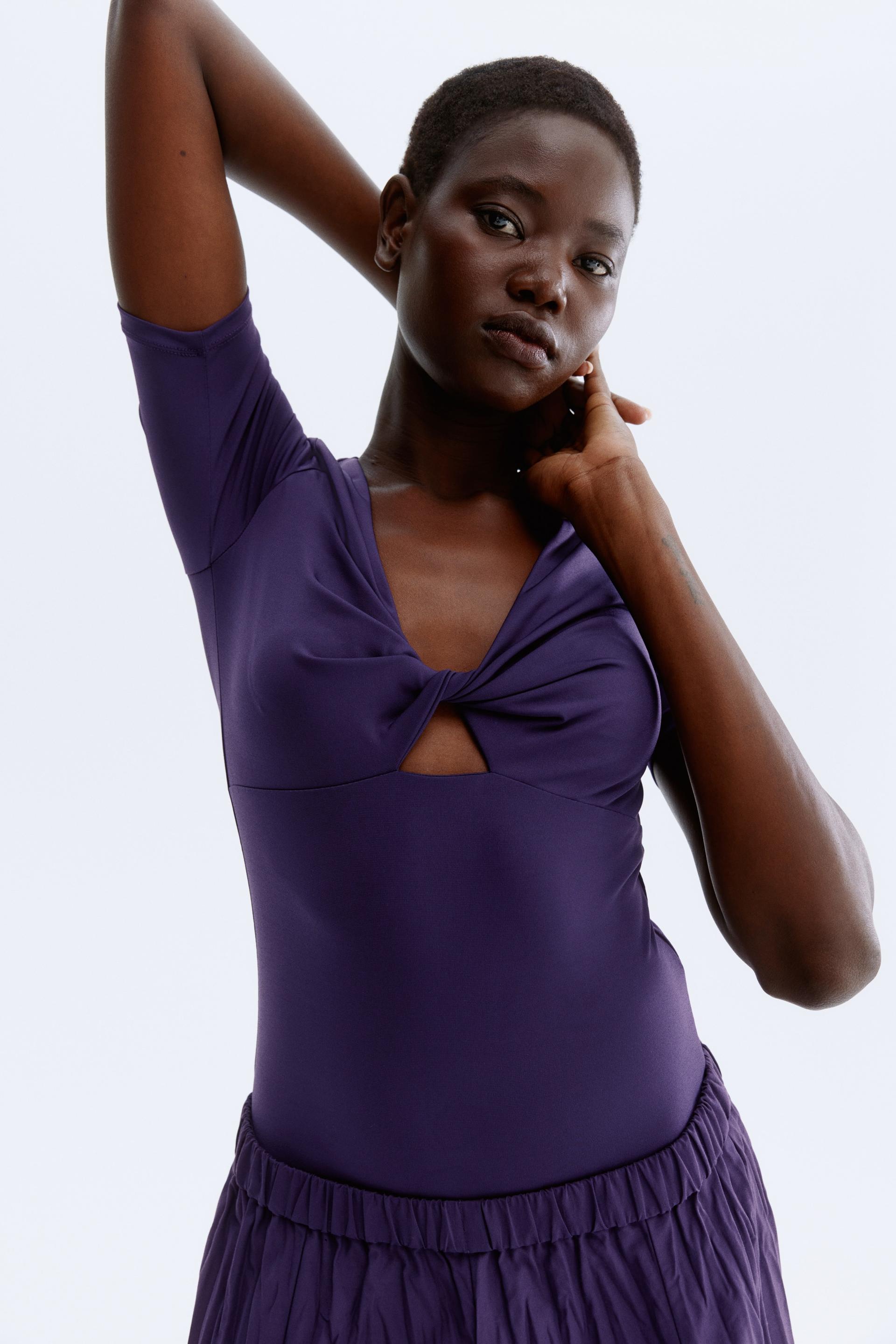 twisted-detail bodysuit
