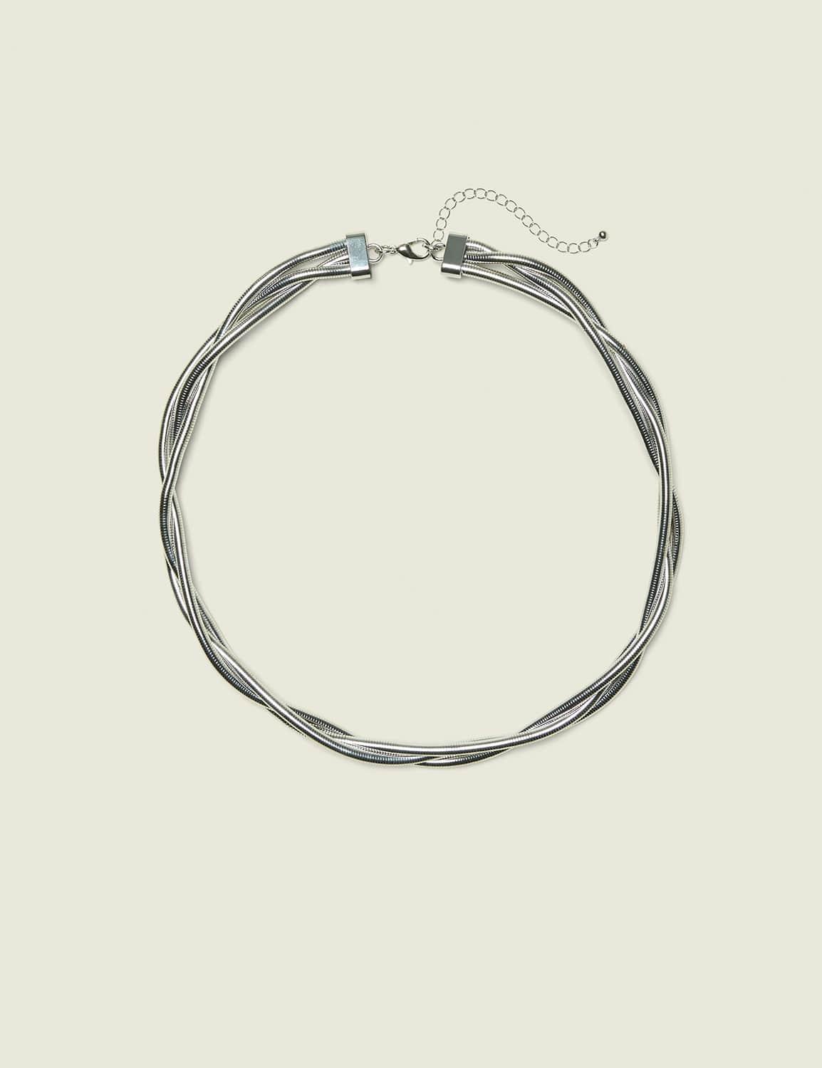 twisted snake chain choker necklace