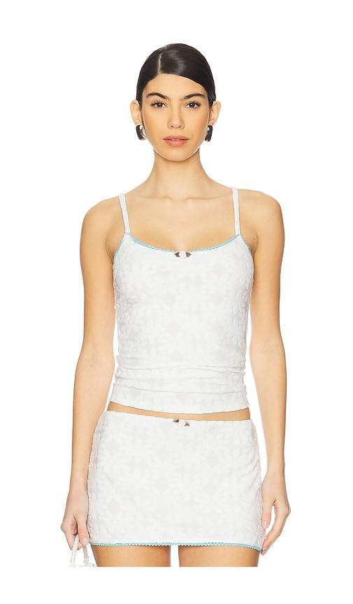 tyler mcgillivary colette tank top in white. - size l (also in xl/1x)