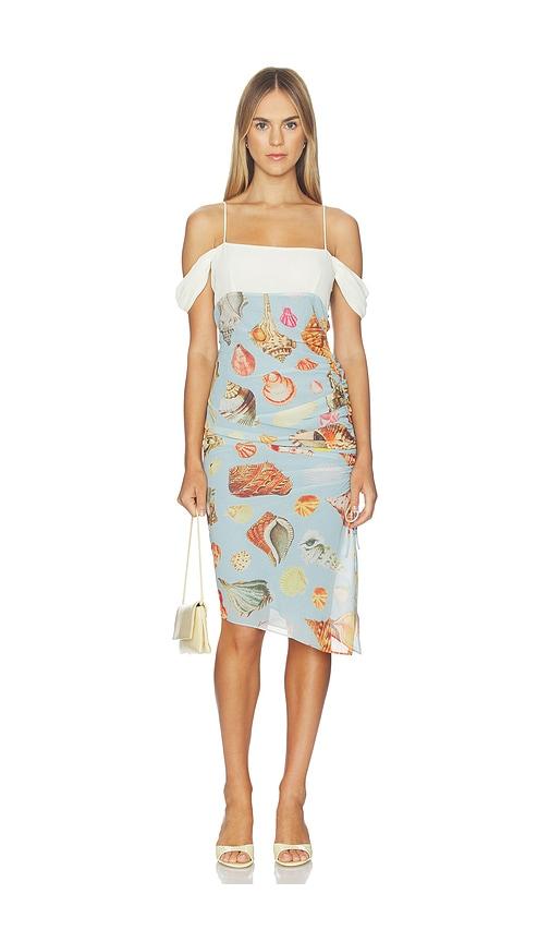 tyler mcgillivary delphi dress in baby blue. - size l (also in xs, s, m, xl/1x)