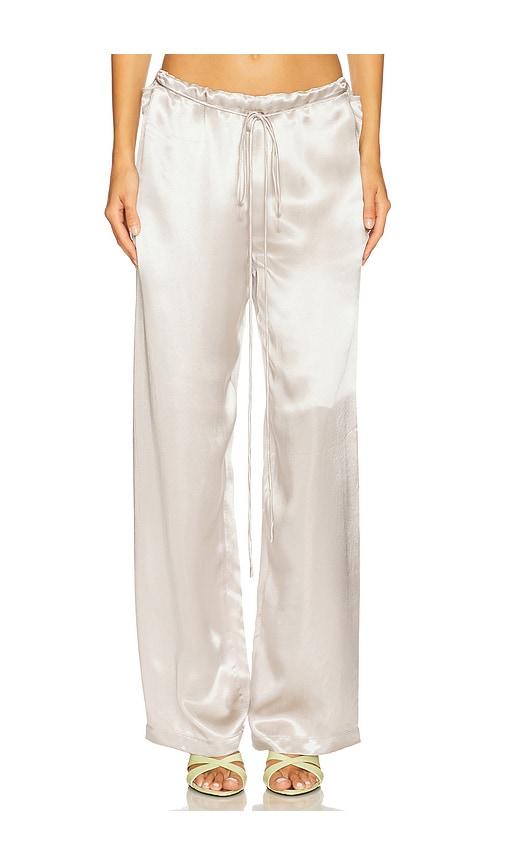 tyler mcgillivary estelle pant in metallic silver, grey. - size l (also in s, xs, xl)