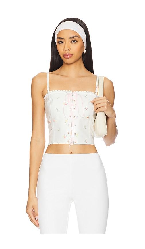 tyler mcgillivary franny corset in white. - size l (also in m, s)