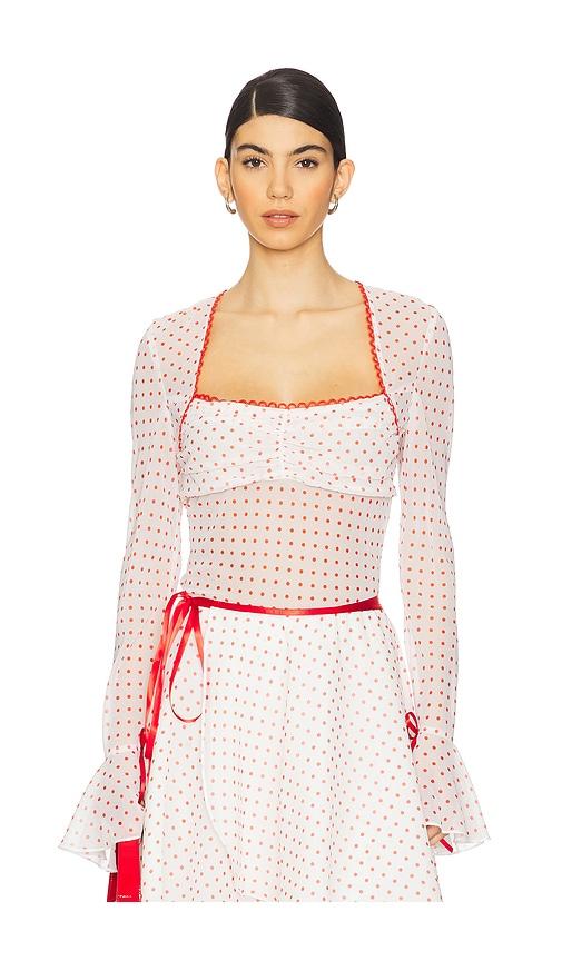 tyler mcgillivary franny top in red. - size m (also in s)