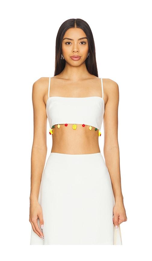 tyler mcgillivary mira bra top in white. - size l (also in m, xl/1x)