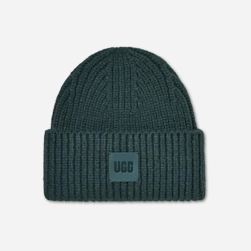 ugg® women's chunky rib beanie acrylic blend in saltwater