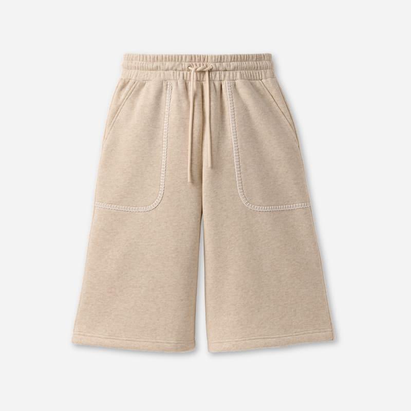ugg® women's classic bermuda short bottoms in sand heather, size xs