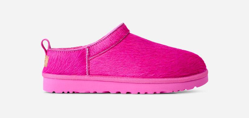 ugg® women's classic micro calf hair sheepskin classic boots in bright fuchsia, size 8