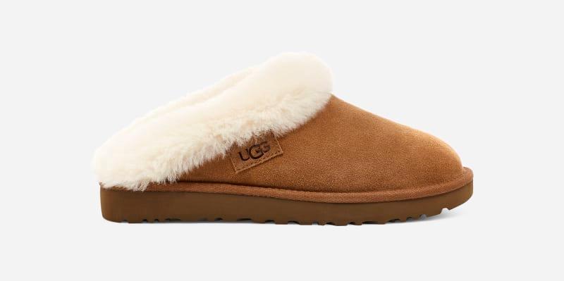 ugg® women's clugg®ette sheepskin slippers in brown/, size 11