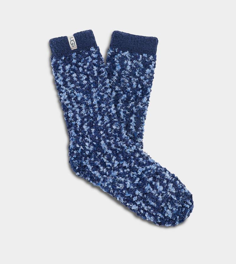 ugg® women's cozy chenille sock recycled materials/polyester blend in navy