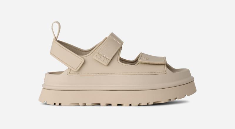 ugg® women's goldenglow sandals in sea salt, size 11