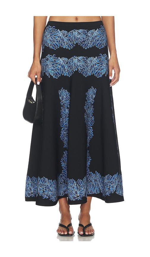ulla johnson alessia knit jacquard skirt in multi. - size l (also in xl)