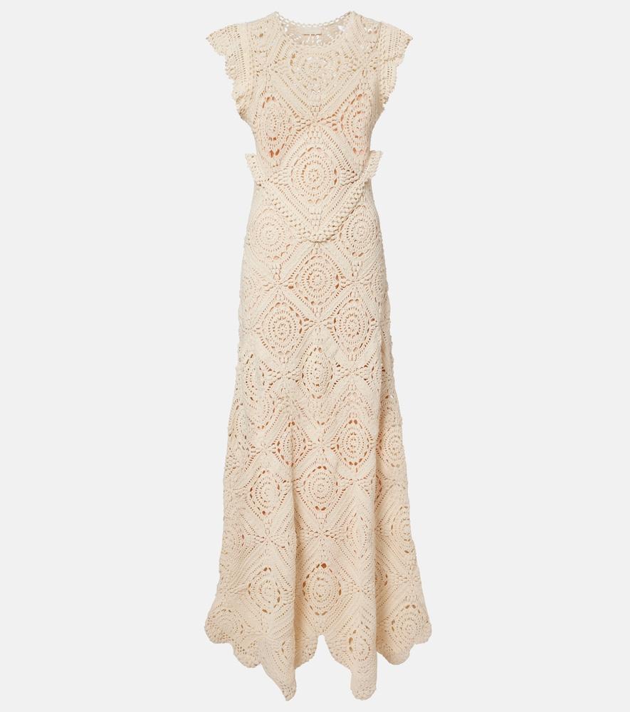 ulla johnson annalisa crochet cotton maxi dress