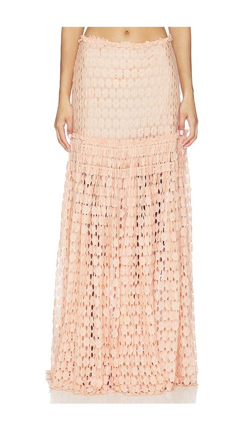 ulla johnson aris lace maxi skirt in blush. - size 0 (also in 4, 6, 8, 10, 12)