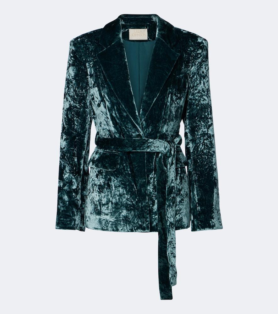 ulla johnson ellery belted velvet blazer