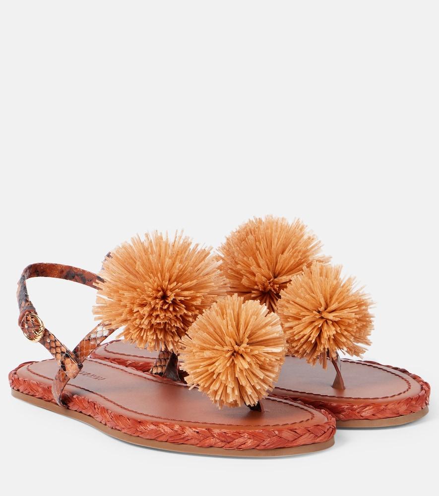 ulla johnson ingrid leather-trimmed espadrilles
