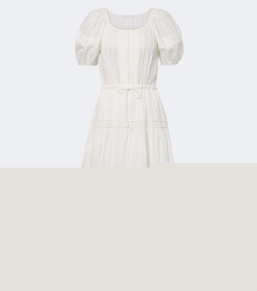 ulla johnson isolde embroidered tiered cotton midi dress