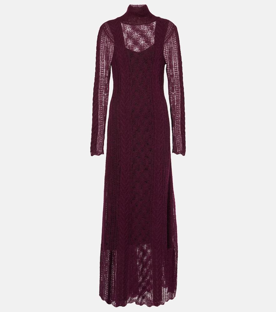 ulla johnson kassia open-knit wool-blend maxi dress