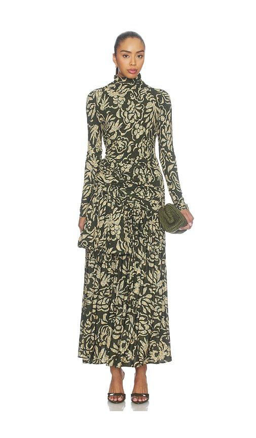 ulla johnson katy draped jersey dress in multi. - size m (also in s)