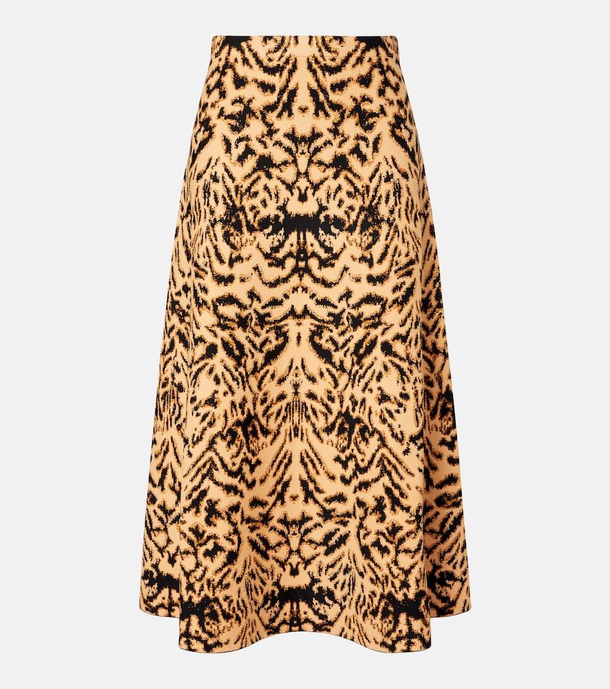 ulla johnson lani jacquard midi skirt