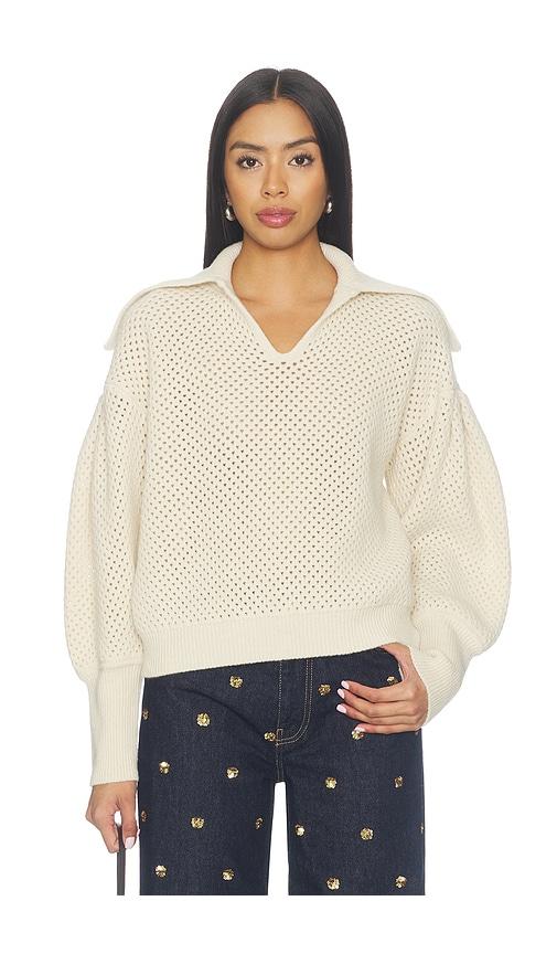 ulla johnson lila wool knit pullover in neutral. - size l (also in m, p, s)