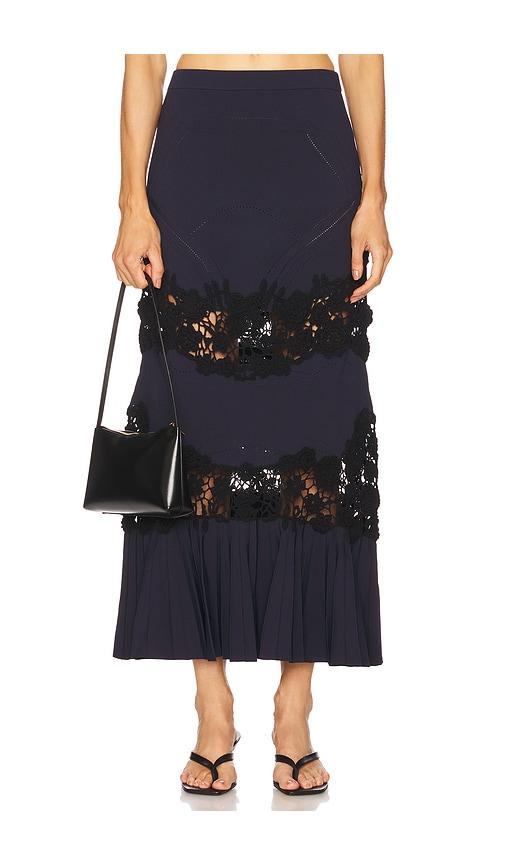 ulla johnson madeline knit maxi skirt in navy. - size m (also in xl)