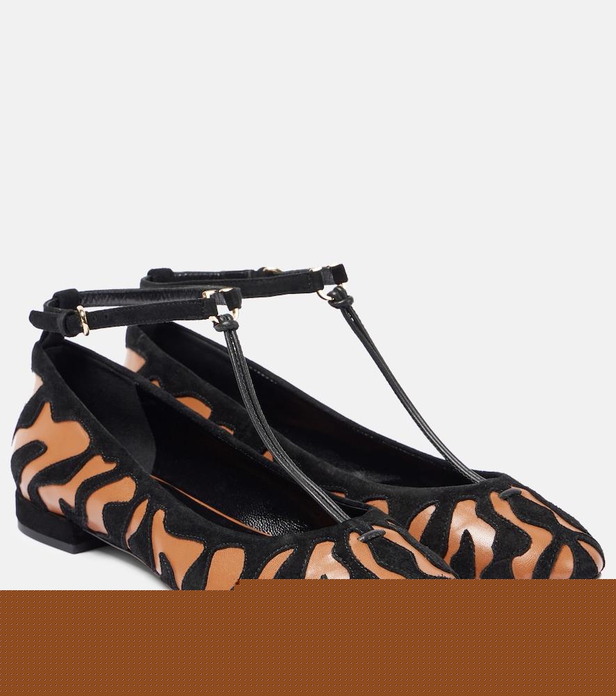 ulla johnson polline animal print leather ballet flats