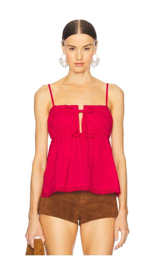 ulla johnson quinn top in red. - size 0 (also in 12, 6, 8)