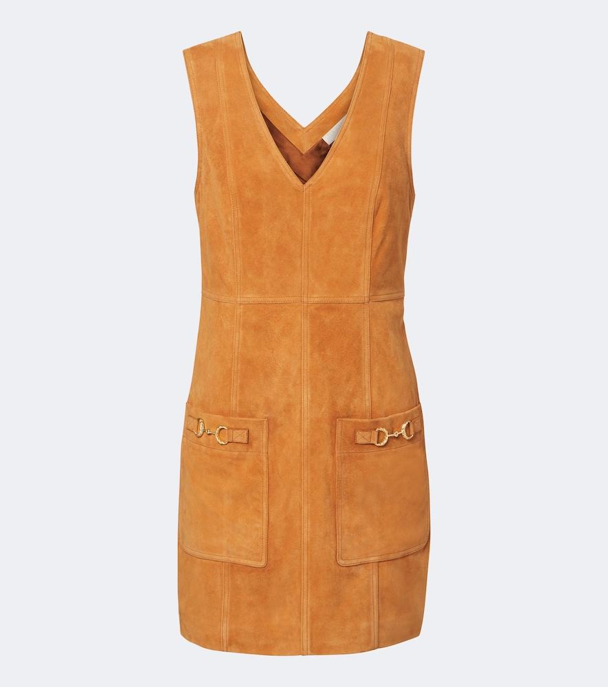 ulla johnson sloane suede minidress