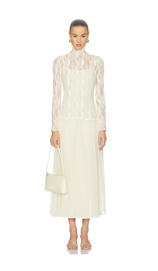 ulla johnson sybil dress in beige. - size m (also in xl)